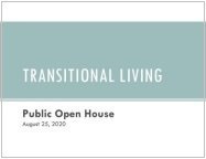 Open House Presentation August 25, 2020